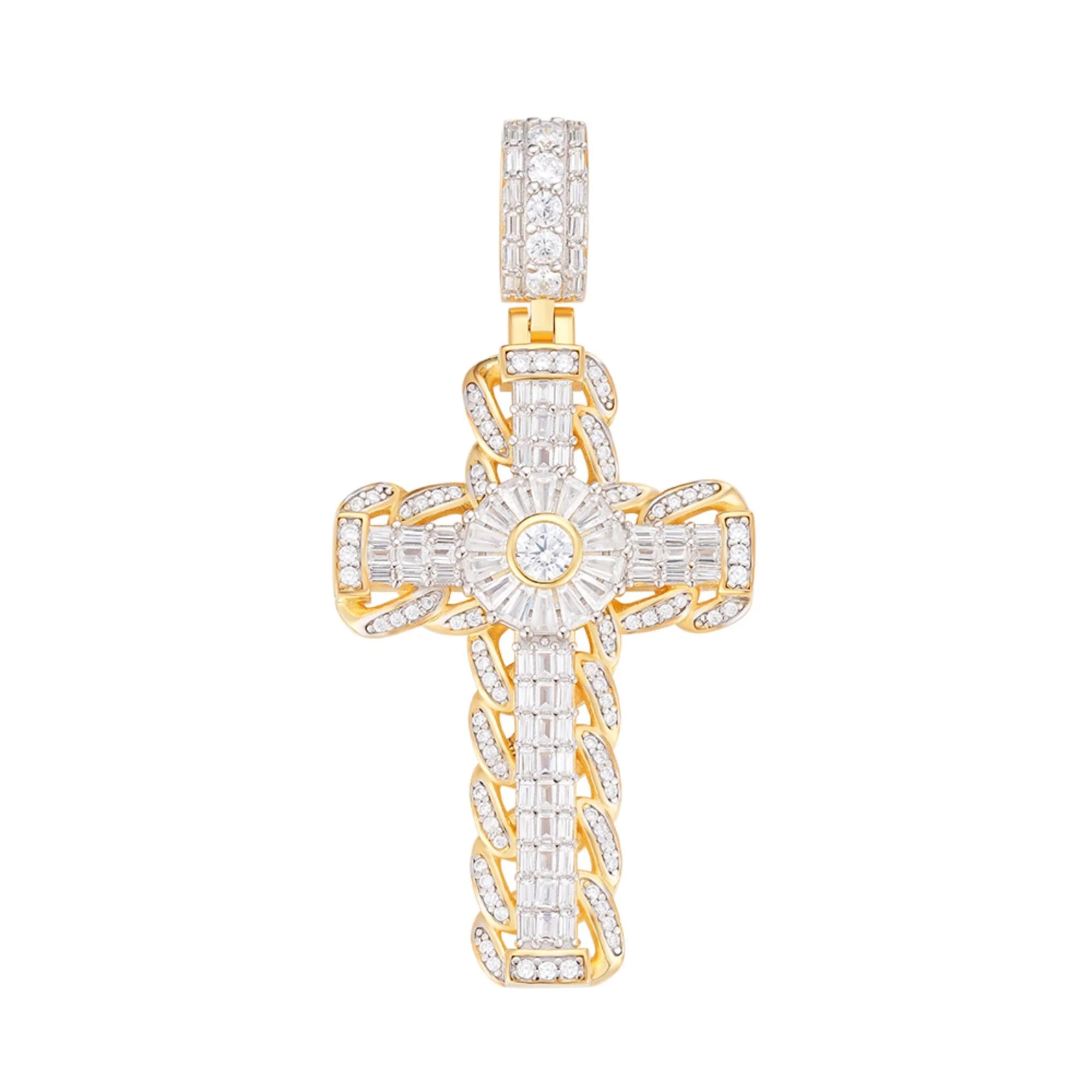 The Devine Cross Pendant | VVS moissanite | Italian Silver