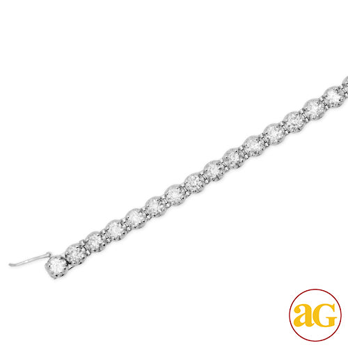14KW 8.00CTW DIAMOND TENNIS BRACELET