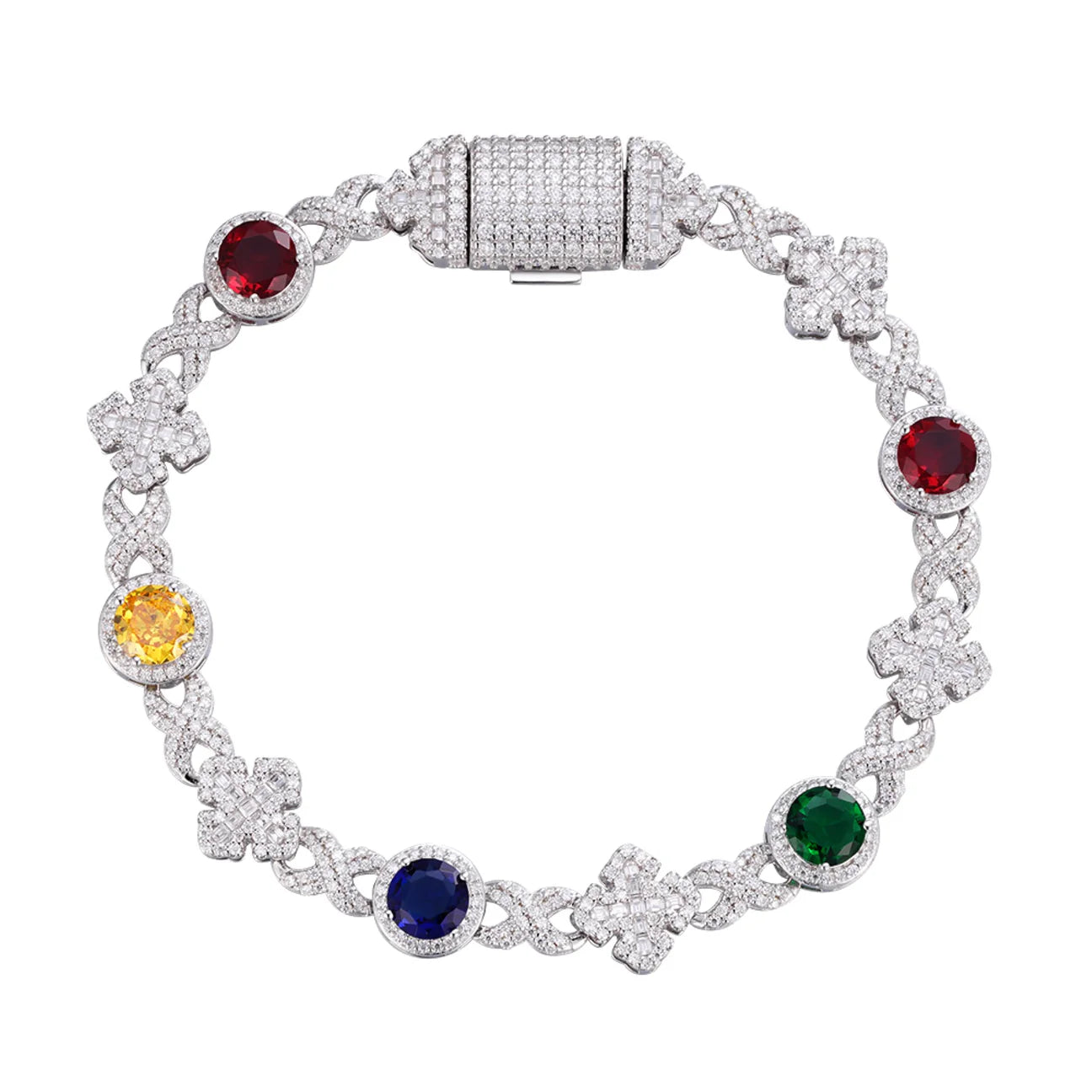 The Stellar Bracelet | VVS Moissanite | Multicolor Italian Silver Bracelet