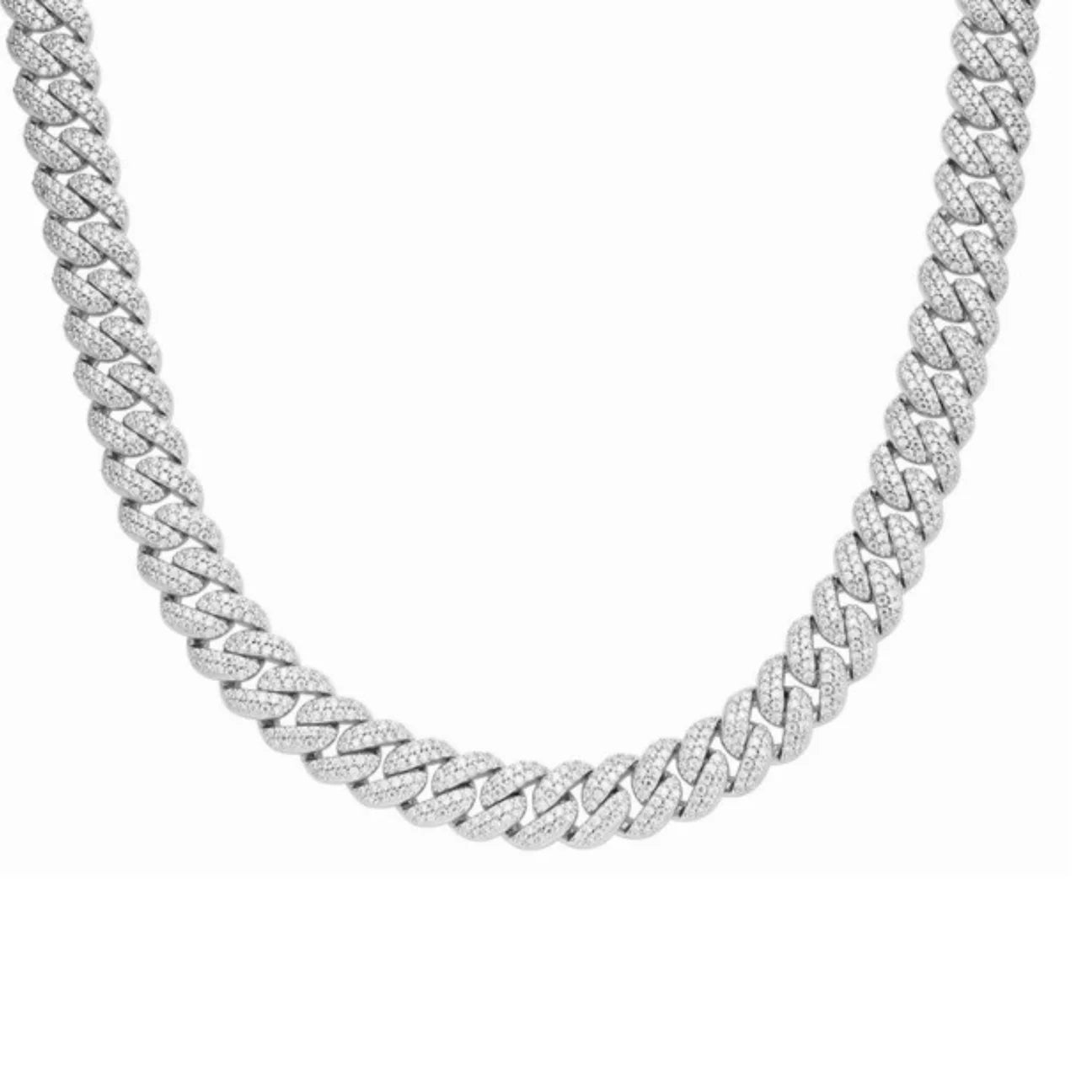 The Valentino Link | Italian Silver | VVS Moissanite Cuban Chain