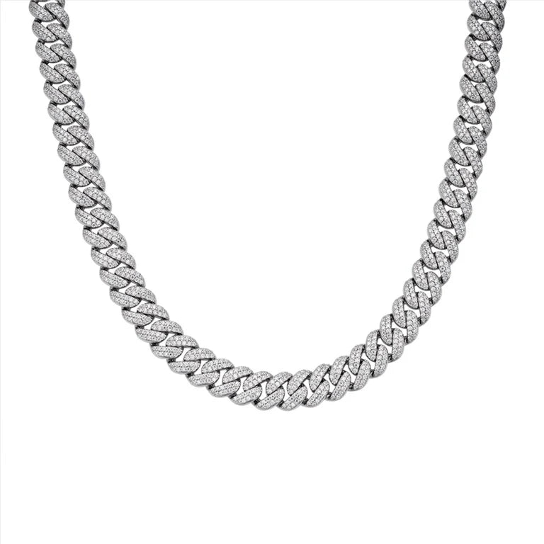 The Valentino Link | Italian Silver | VVS Moissanite Cuban Chain