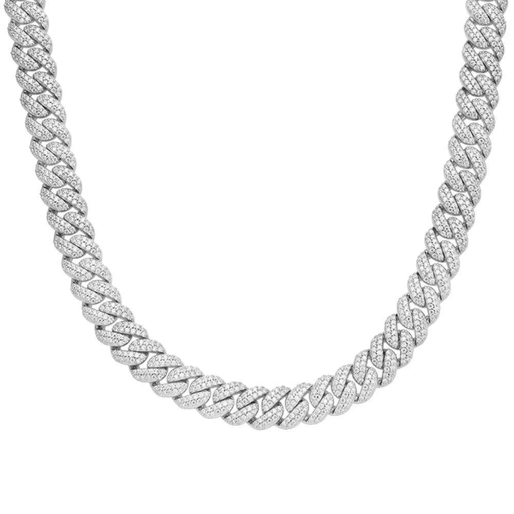 The Valentino Link | Italian Silver | VVS Moissanite Cuban Chain
